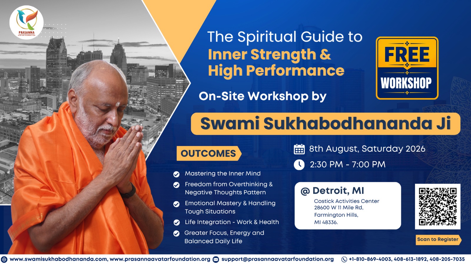 The Spiritual Guide to Inner Strength & High Performance – Free Workshop in Detroit, MI
