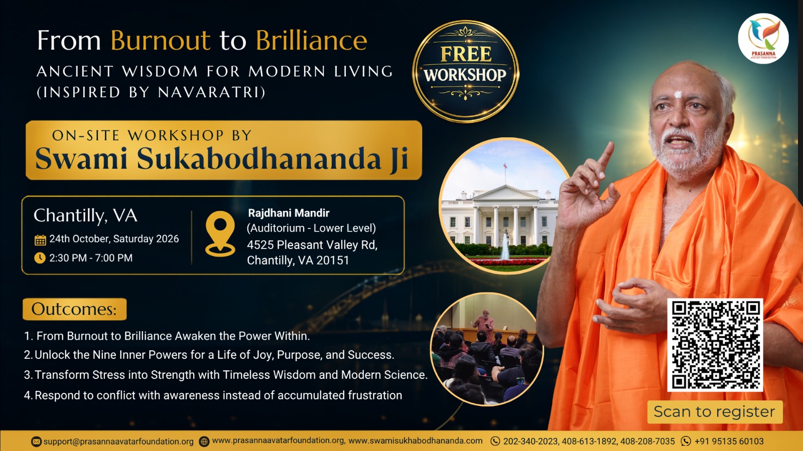 From Burnout to Brilliance – Ancient Wisdom for Modern Living @Chantilly, VA