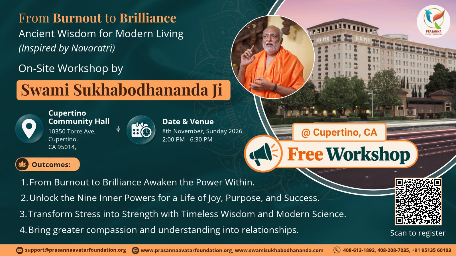 From Burnout to Brilliance – Ancient Wisdom for Modern Living @Bay Area, CA