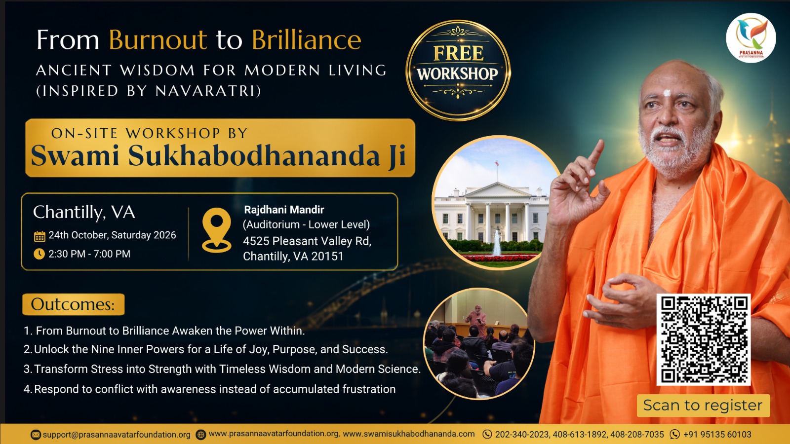 From Burnout to Brilliance – Ancient Wisdom for Modern Living @Chantilly, VA